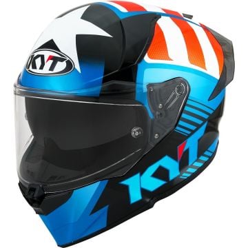 KYT R2R Straight Rot Weiß Blau Integralhelm