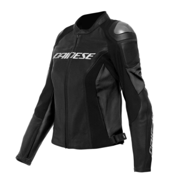 Dainese Racing 4 Lady Leather Perf. Schwarz Schwarz Jacke