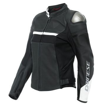 Dainese Rapida Lady Leather Schwarz Matt Schwarz Matt Weiß Jacke