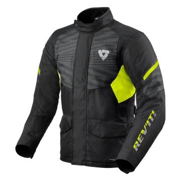 REV'IT! Duke H2O Jacket Black Neon Yellow   