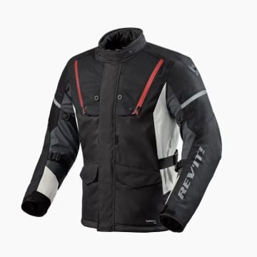 REV'IT! Horizon 3 H2O Schwarz Rot Jacke