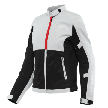 Dainese Risoluta Air Tex Lady Glacier Grau Lava Rot Jacke