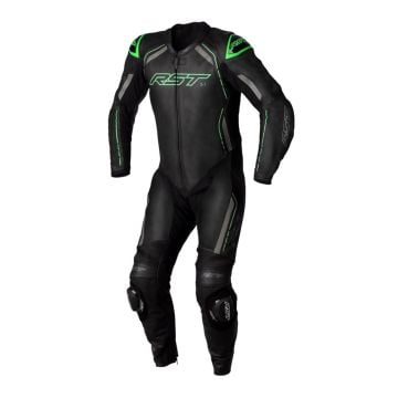 RST S1 CE Leather One Piece Suit Black Green