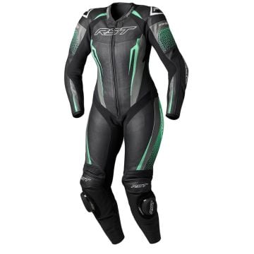 RST Tractech Evo 5 Women 1-Teiler Motorrad Lederkombi Schwarz Aqua Grau