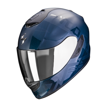 Scorpion Exo-1400 Evo Carbon Air Cerebro Blue Full Face Helmet