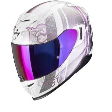 Scorpion EXO-520 Evo Air Fasta White-Purple Casque Intégral