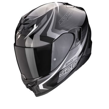 Scorpion EXO-520 Evo Air Terra Noir Argent Blanc Casque Intégral