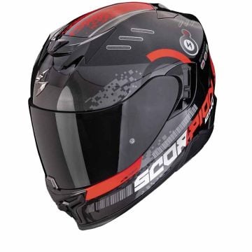 Scorpion Exo-520 Evo Air Titan Metal Czarny Czerwony Kask Integralne