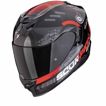 Scorpion Exo-520 Evo Air Titan Metal Schwarz Rot Integralhelm