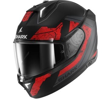 Shark SKWAL i3 Rhad Mat Noir Chrom Rouge KUR Casque Intégral