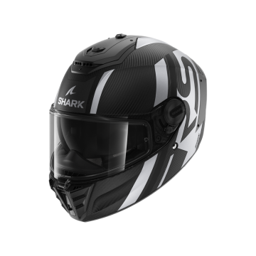 Shark Spartan RS Carbon Shawn Mat Carbon Black Silver DKS Full Face Helmet