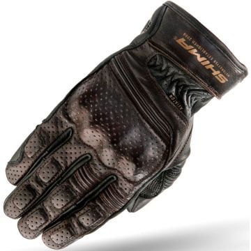 SHIMA Aviator Dark Brown Motorcycle Gloves