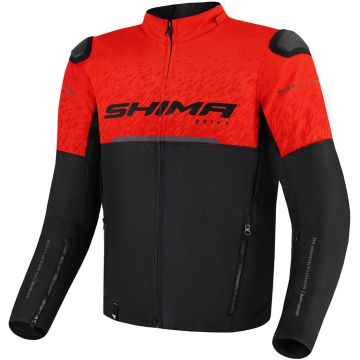 SHIMA Drift Black Red Textile Motorcycle Jacket