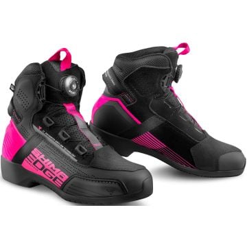 SHIMA Edge Vented Ladies Black Pink Motorcycle Shoes