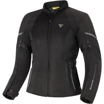 SHIMA Jet Waterproof Ladies Black Textile Motorcycle Jacket