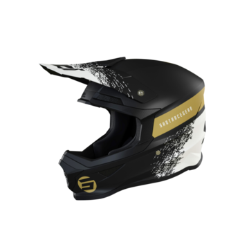 SHOT Furious Roll Black Gold Mat Offroad Helmet