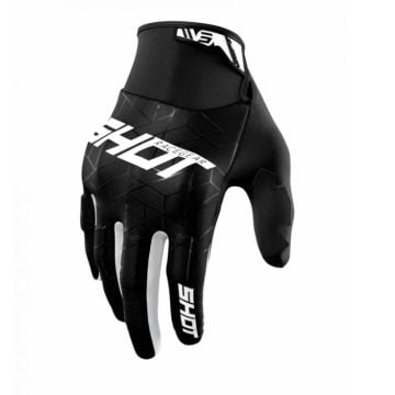 SHOT Drift Spider Schwarz Weiß Handschuhe