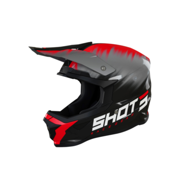 SHOT Furious Versus Red Glossy Offroad Helmet