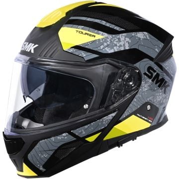 SMK Gullwing Navigator Gris Amarillo Casco Modular