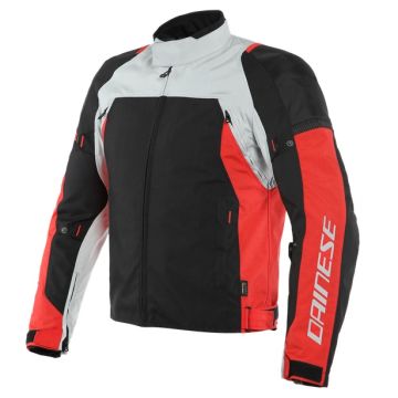 Dainese Speed Master D-Dry Chaqueta Motorista Gris Glaciar Rojo Lava Negro