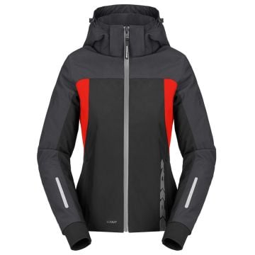 Spidi H2Out II Lady Schwarz Anthracite Fluo Rot Jacke