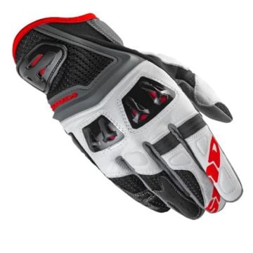 Spidi Jab RR Black White Red Grey Motorcycle Gloves