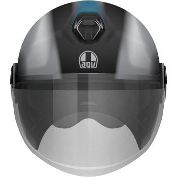 AGV Eteres Levanto Schwarz Silber Jethelm