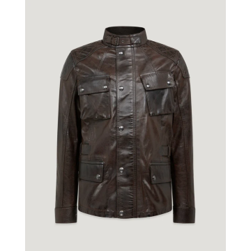 Belstaff Turner Black Brown Leather Jacket