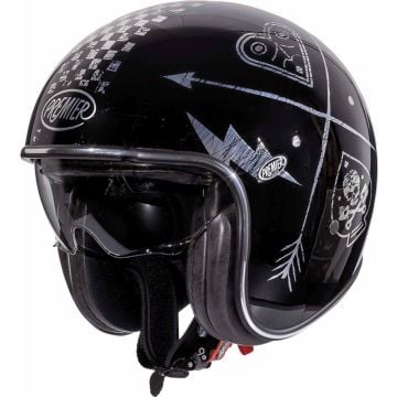 Premier Vintage NX Silver Chromed Jet Helmet