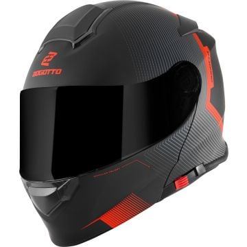 Bogotto H271 Wayke Matt Schwarz Orange Klapphelm