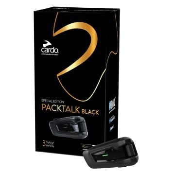 Cardo Packtalk Bold Black Edition Single Bluetooth Communication System 