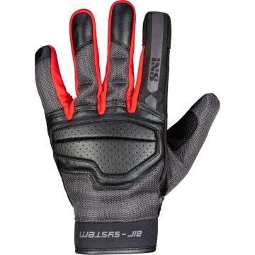 IXS Evo-Air Black Grey Red Motorcycle Gloves