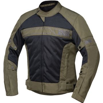 IXS Evo-Air Olive Green Black Textile Motorcycle Jacket