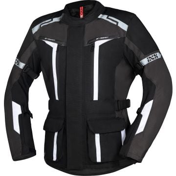IXS Evans-ST 2.0 Waterproof Touring Black Grey White Textile Motorcycle Jacket