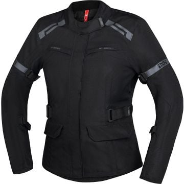 IXS Evans-ST 2.0 Waterproof Ladies Touring Black Textile Motorcycle Jacket
