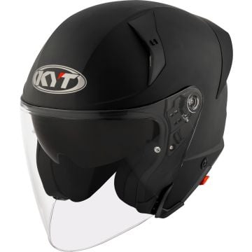KYT TTR-Jet Plain Matt Black Jet Helmet