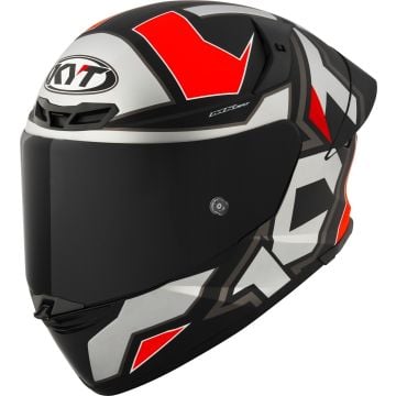 KYT TT-Revo Electron Matt Grau Rot Integralhelm
