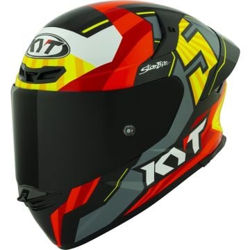 KYT TT-Revo Flux Rouge Jaune Casque Intégral