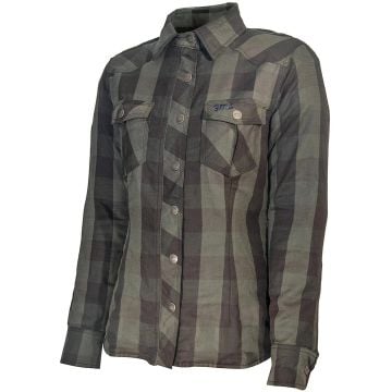 gms Jaguar Ladies Black Olive Motorcycle Riding Shirt