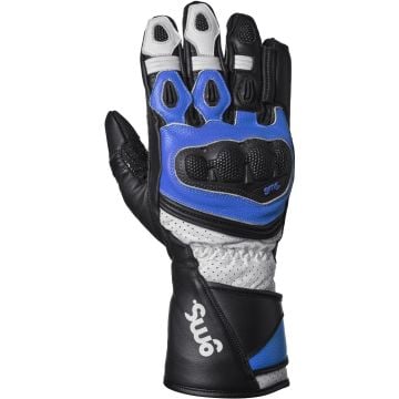 gms GR-1 SF Black White Blue Perforated Gloves
