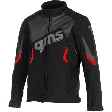 gms Arrow Black Red Motorcycle Softshell Jacket