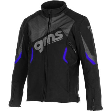 gms Arrow Black Blue Motorcycle Softshell Jacket