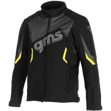 gms Arrow Black Yellow Motorcycle Softshell Jacket