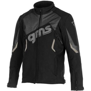gms Arrow Black Grey Motorcycle Softshell Jacket