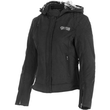 gms Luna Ladies Black Motorcycle Softshell Jacket