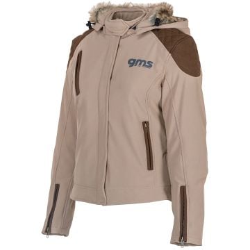 gms Luna Ladies Light Brown Motorcycle Softshell Jacket