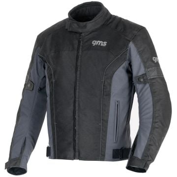 gms Lagos Black Grey Waterproof Textile Jacket