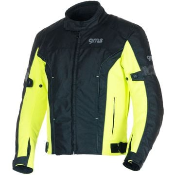 gms Lagos Black Yellow Waterproof Textile Jacket