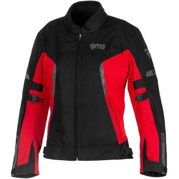 gms Vega Ladies Black Red Waterproof Textile Jacket