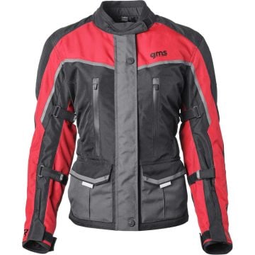 gms Twister Neo Ladies Black Red Waterproof Textile Jacket